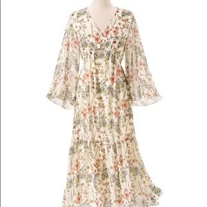 🌸 Delilah Chiffon Floral Dress flower 🌸